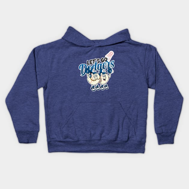 Let's Go Dodgers! Kids Hoodie by HarlinDesign